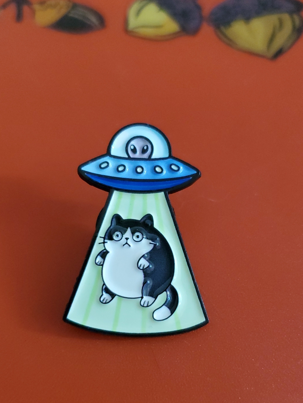 Alien UFO Cat Enamel Pin